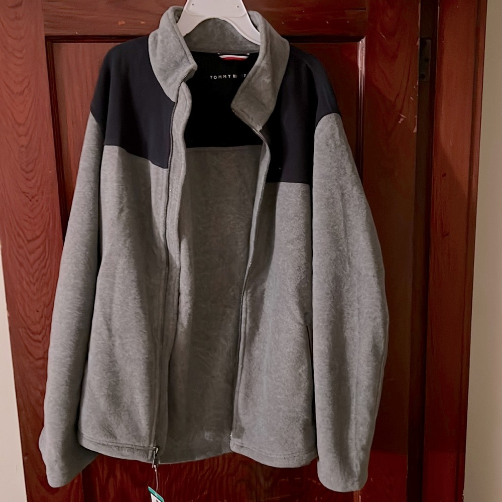 X-Large Heather Grey mid-weight Fleece, by Tommy Hilfiger.